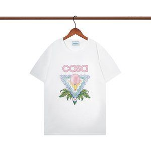 Casablanca Men's Cotton Printed Short Sleeve Shirt